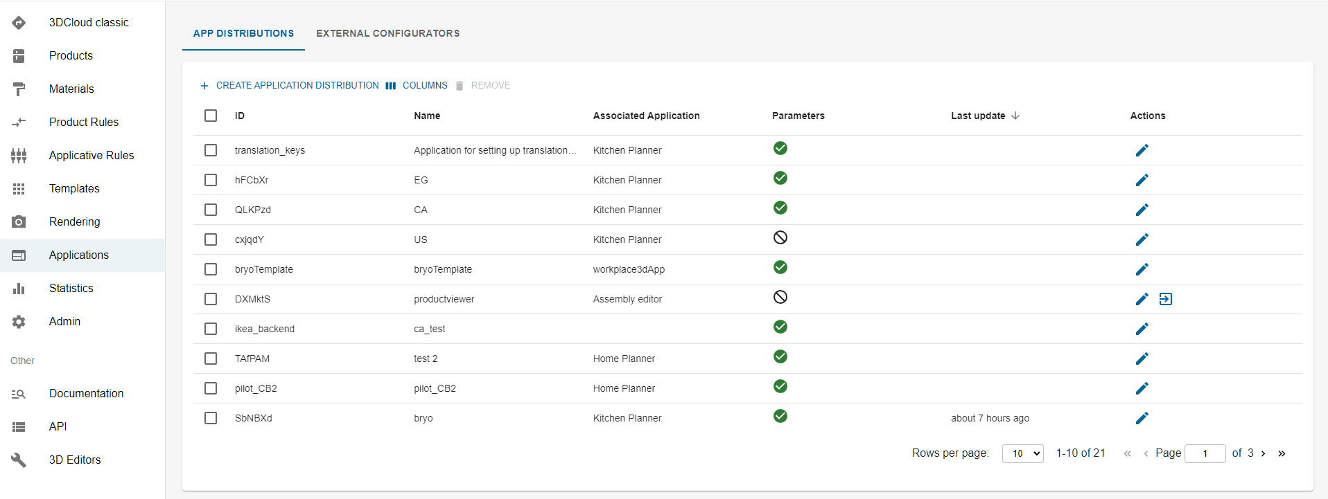 Application Setting