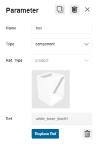 Link parameter to component