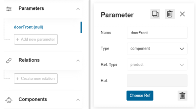 Component parameters