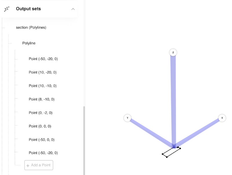 Section output set